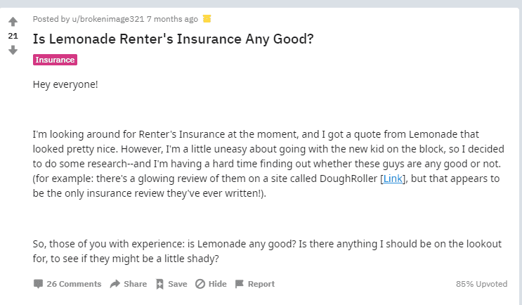 Lemonade home insurance